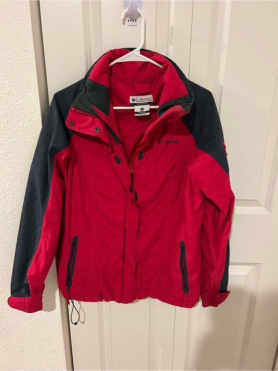 Columbia Jackets & Blazers - Columbia Omni-Tech Hot Pink and Black Waterproof Hooded Jacket Women’s S
